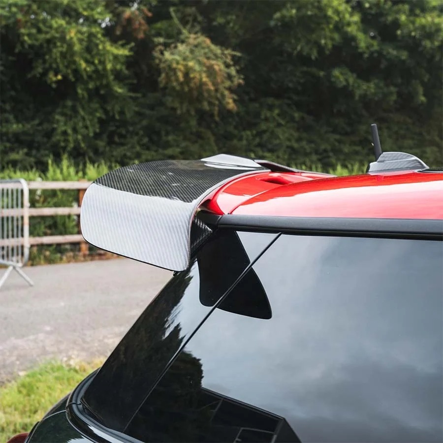 MINI JCW F56 Cooper S 2013-2023 Carbon Fiber Polished Finish Rear Spoiler Deck Double Roof Style Tail Wing Body Kits